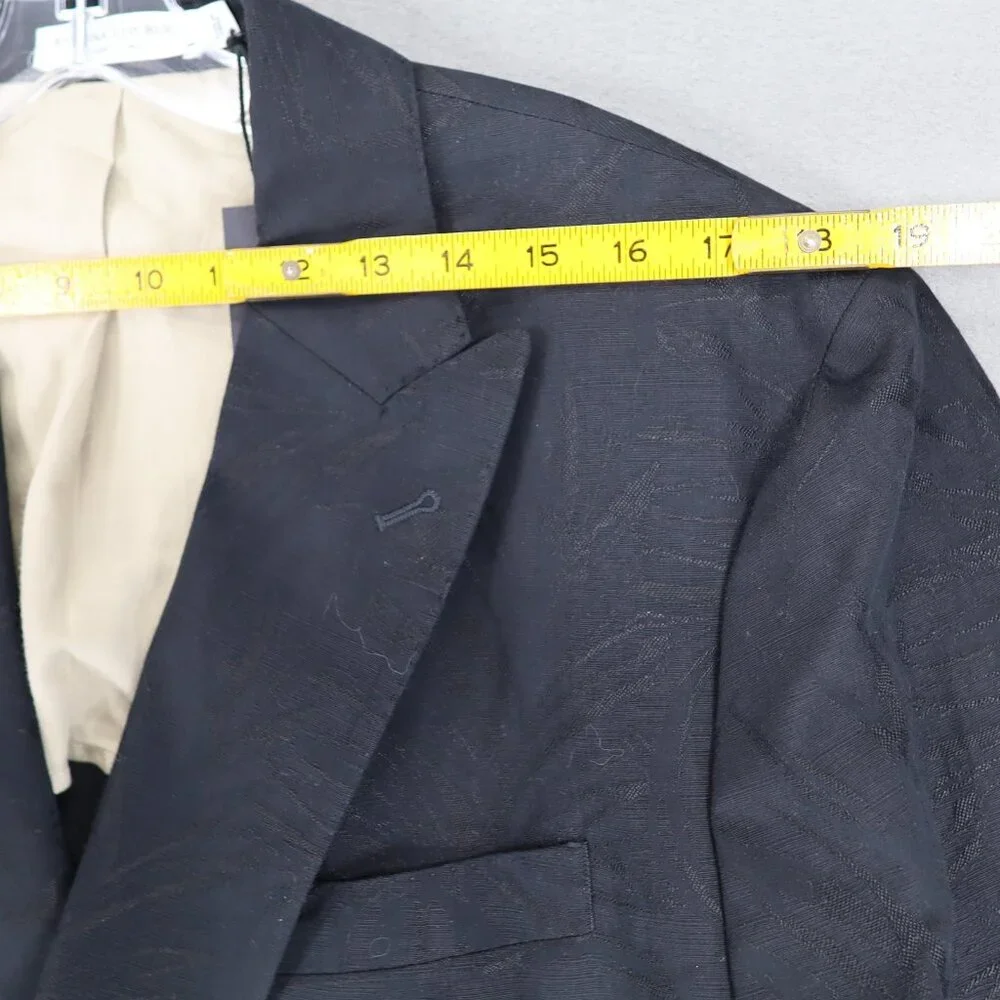 Banana Republic Blazer Men 46L Sport Coat Tailored Slim Fit Double Breast Floral